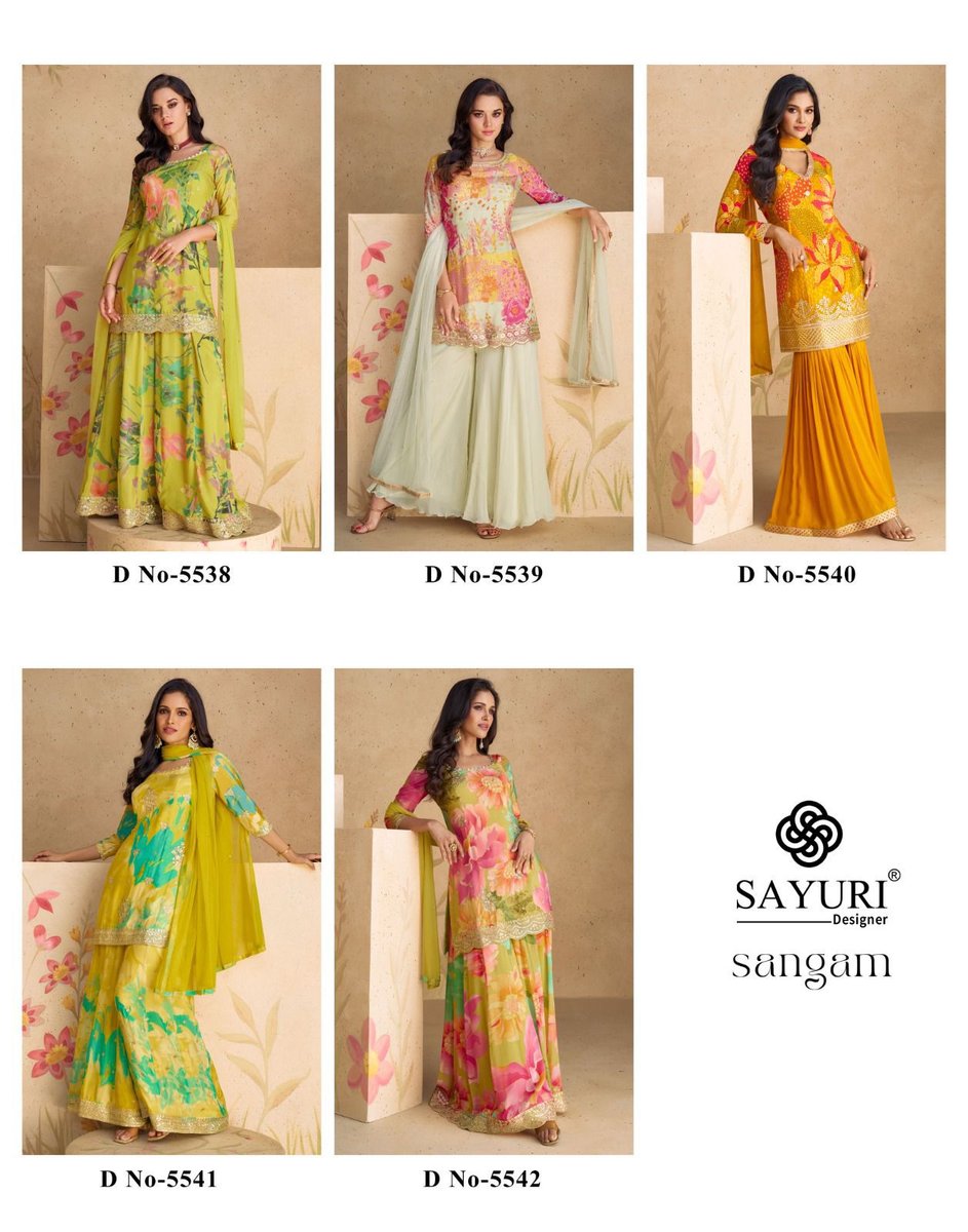 SAYURI DESIGNER SANGAM 5538 TO 5542 6