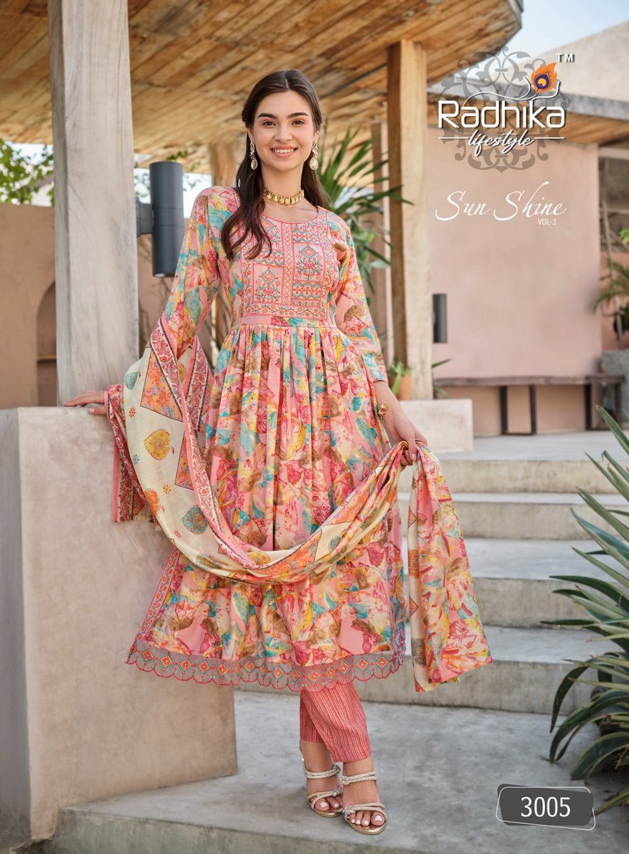 RADHIKA LIFESTYLE SUN SHINE VOL-3 3001 TO 3008 5