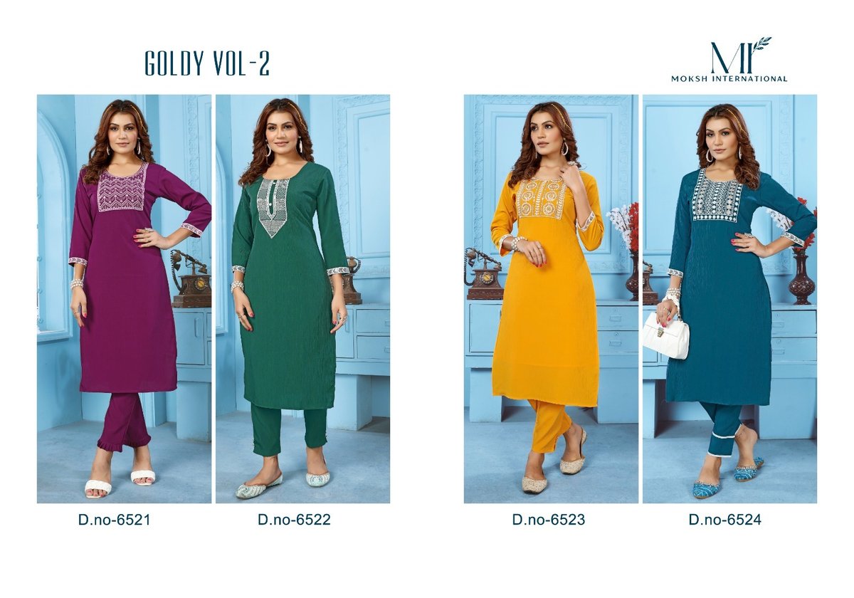 MOKSH GOLDY VOL-2 6521 TO 6524 5