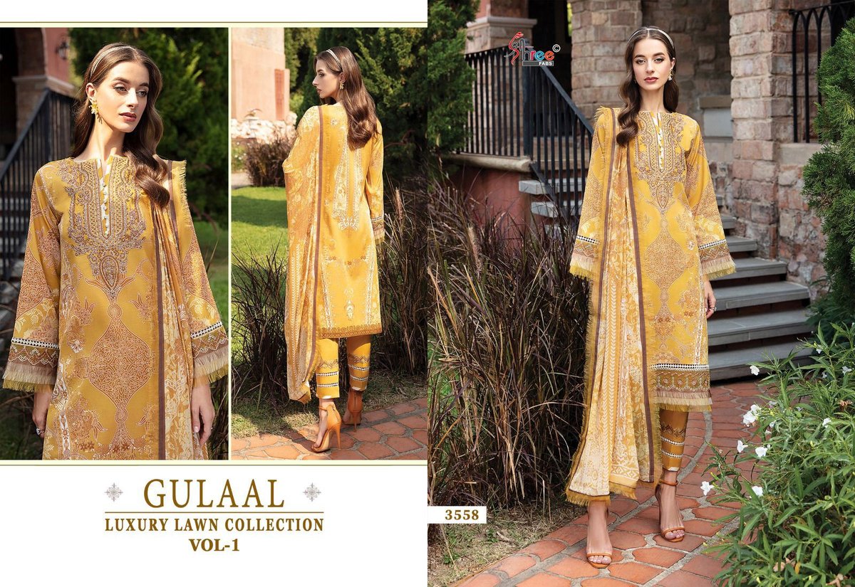 SHREE FABS GULAAL LUXURY LAWN COLLECTION VOL-01 3557 TO 3563 2