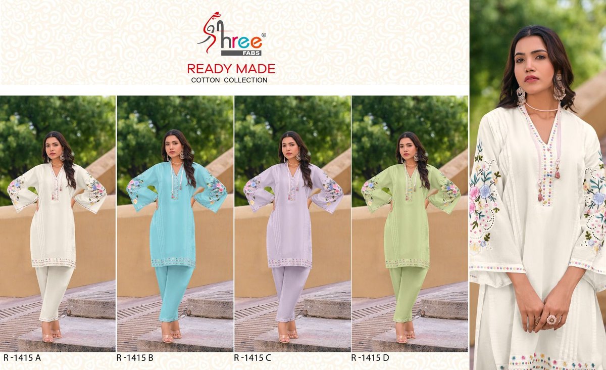 SHREE FAB READY MADE COTTON COLLECTION R-1415-A TO R-1415-D 5