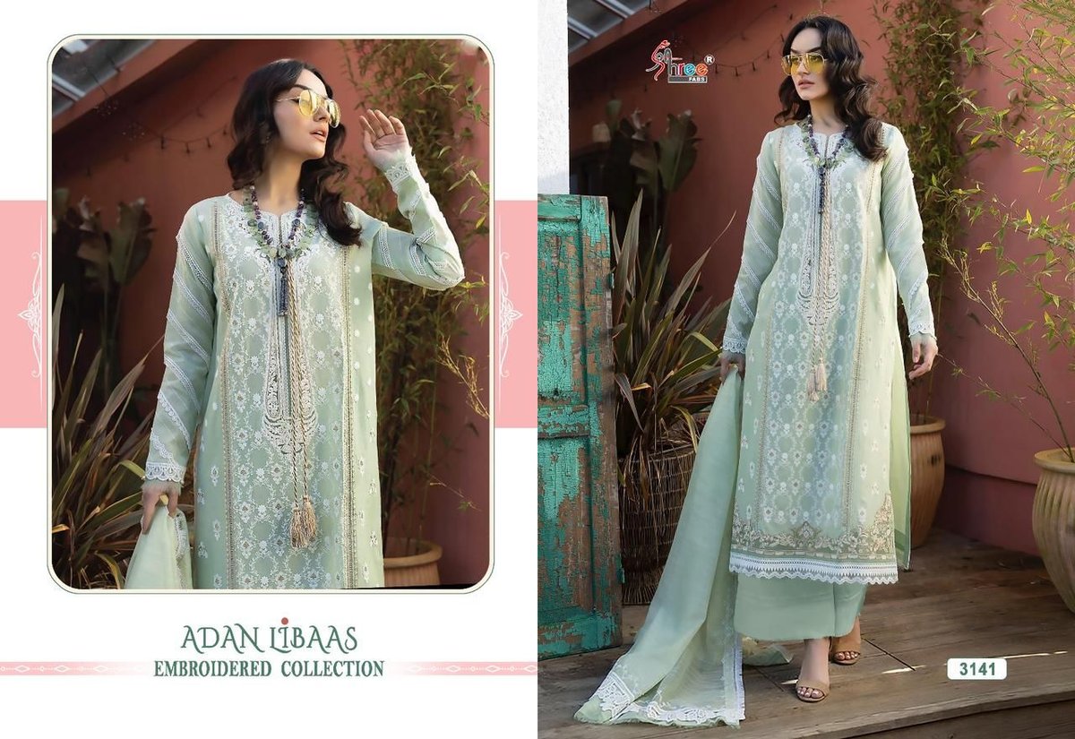 Shree Fab Adan Libaas Embroidered Collection 3140-3145 Series 2