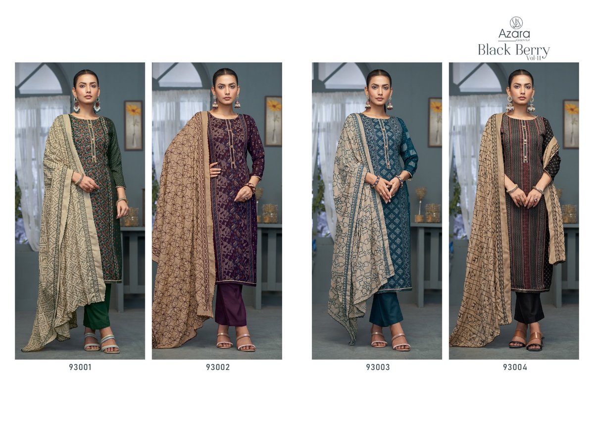 RADHIKA FASHION AZARA BLACK BERRY VOL-11 93001 TO 93004 5