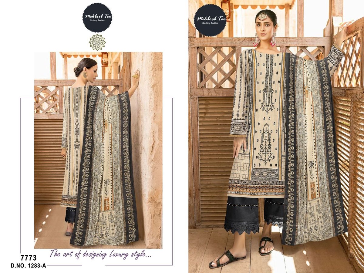 MEHBOOB TEX CHEVRON LUXURY LAWN COLLECTION 1283-A TO 1283-C 1