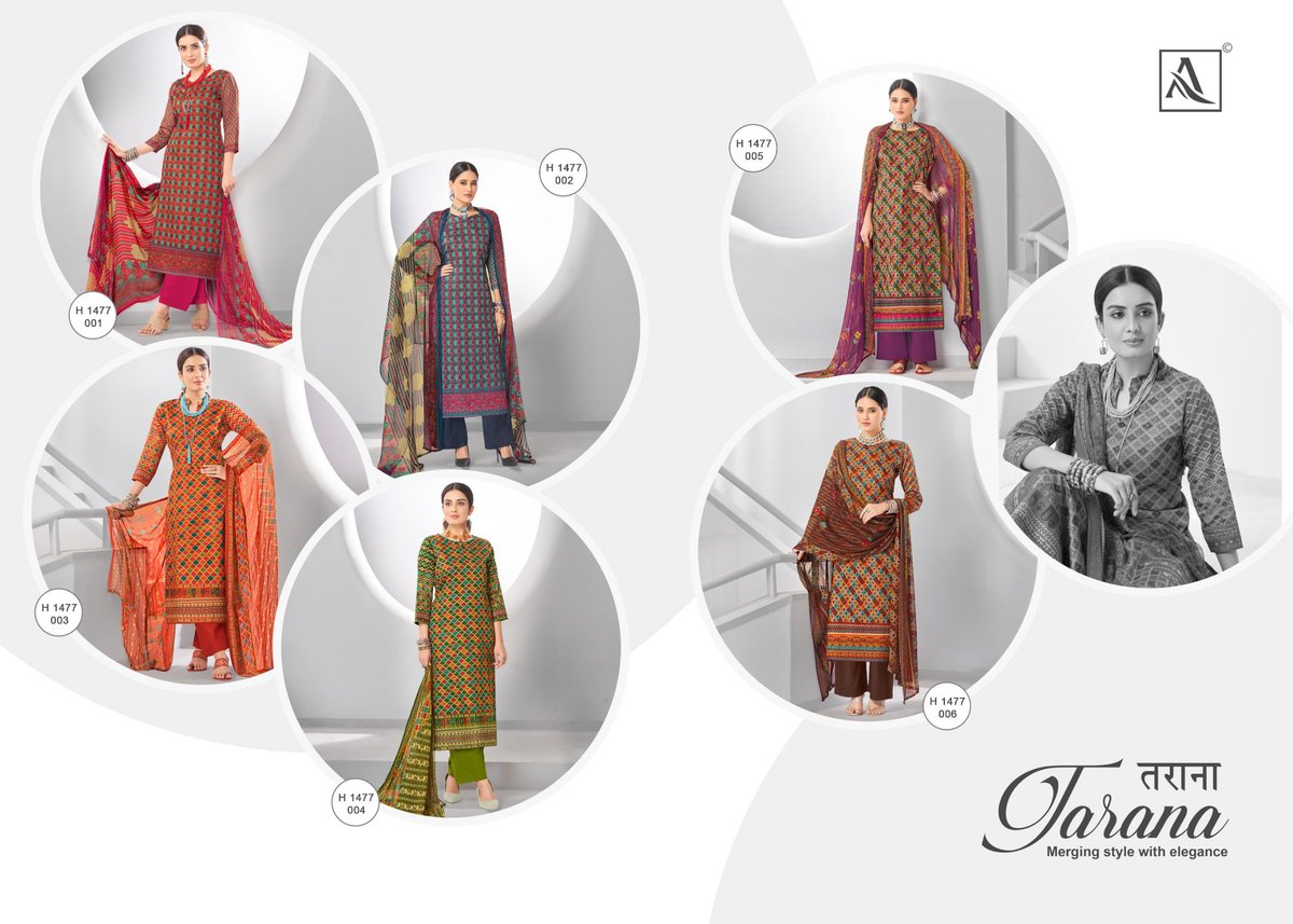 ALOK SUIT TARANA H-1477-001 TO H-1477-006 7