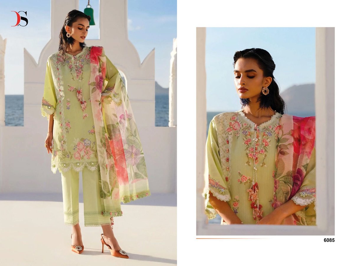 DEEPSY SUITS SANA SAFINAZ MUZLIN EMBROIDERED - 24 6081 TO 6086 5