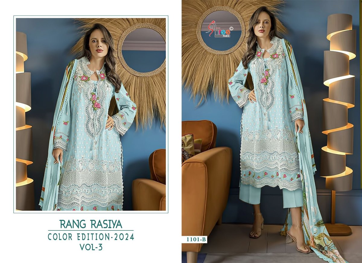 SHREE FABS RANG RASIYA COLOR EDITION - 3 1101-A TO 1101-D 2