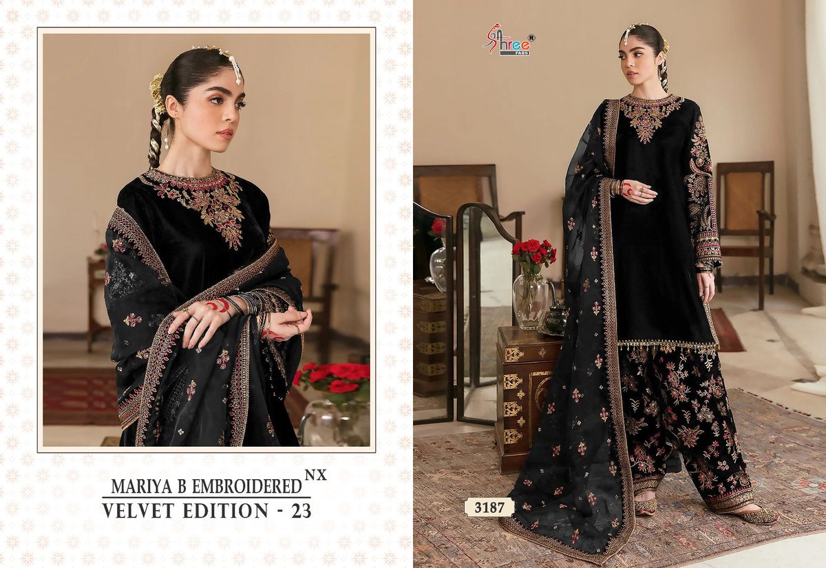 Shree Fab Mariya B Embroidered Nx Velvet Edition 3187-3190 Series 1