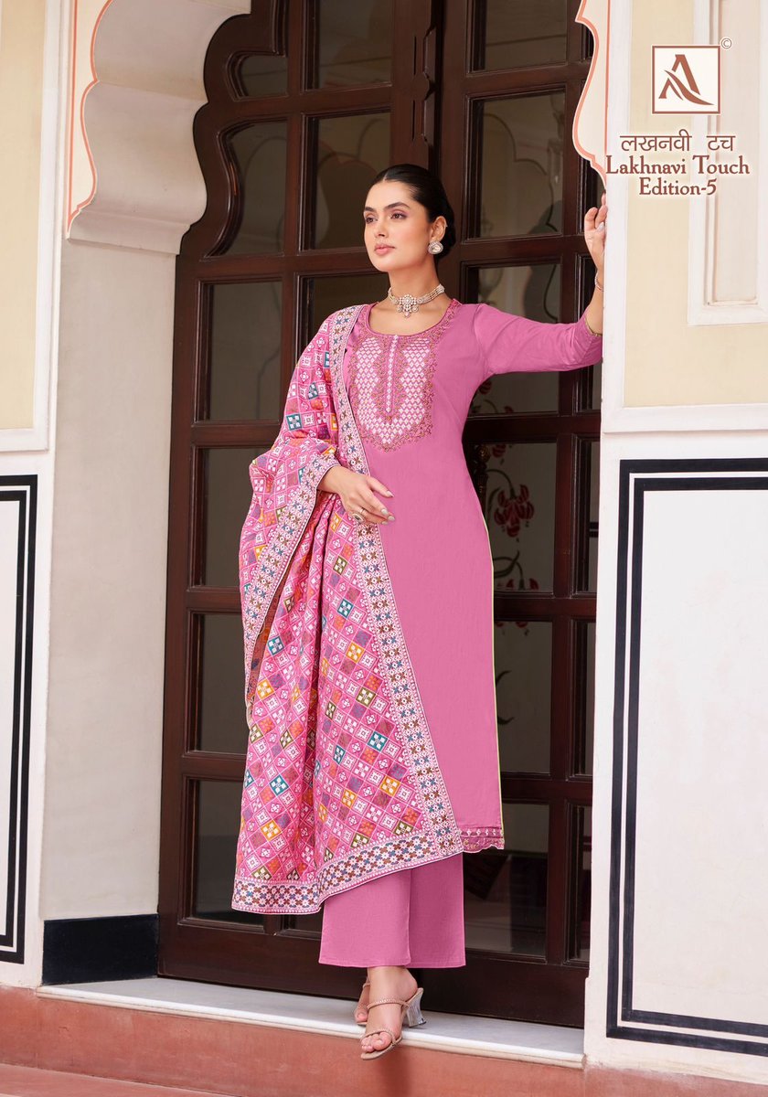 ALOK SUIT LAKHNAVI TOUCH-5 H-1538-001 TO H-1538-006 4