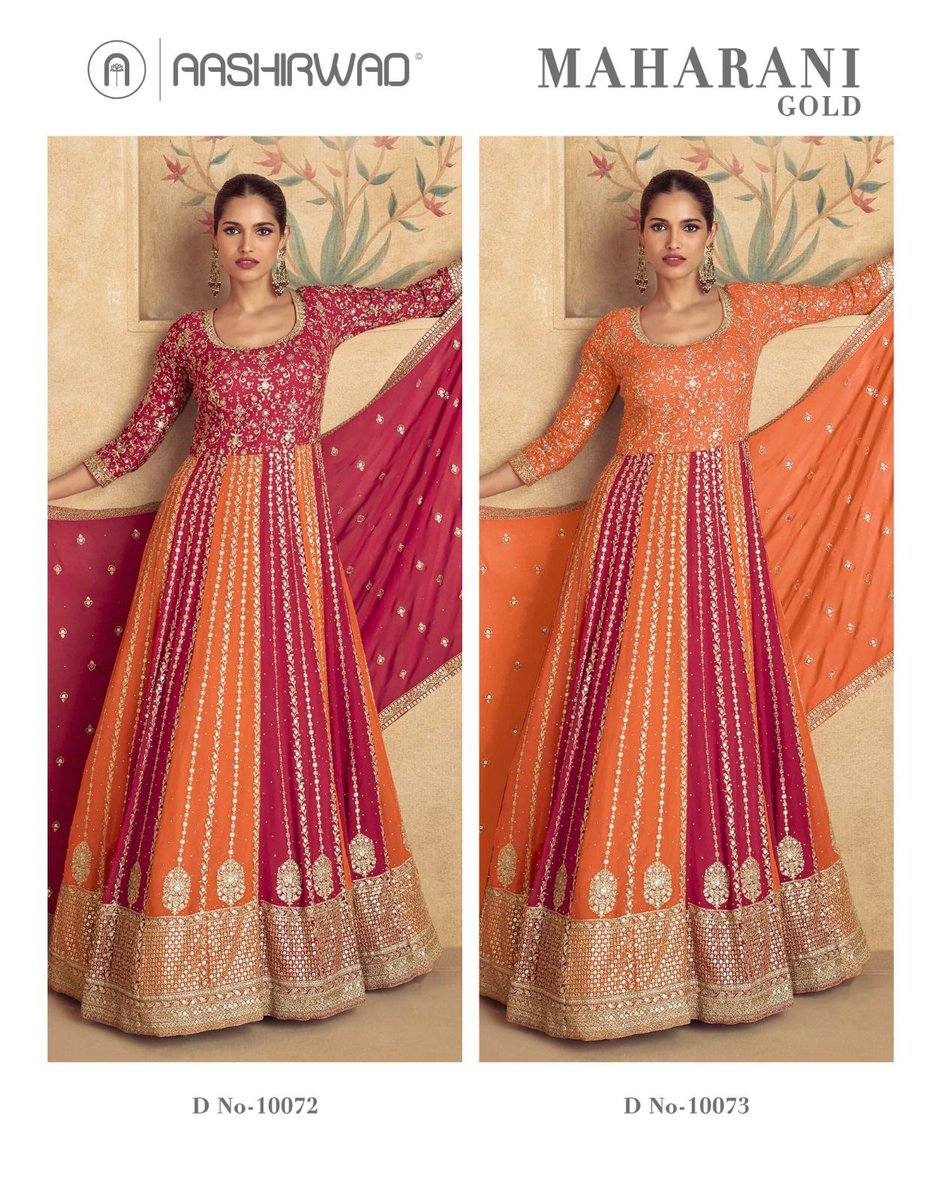 AASHIRWAD CREATION MAHARANI GOLD 10072-10073 3