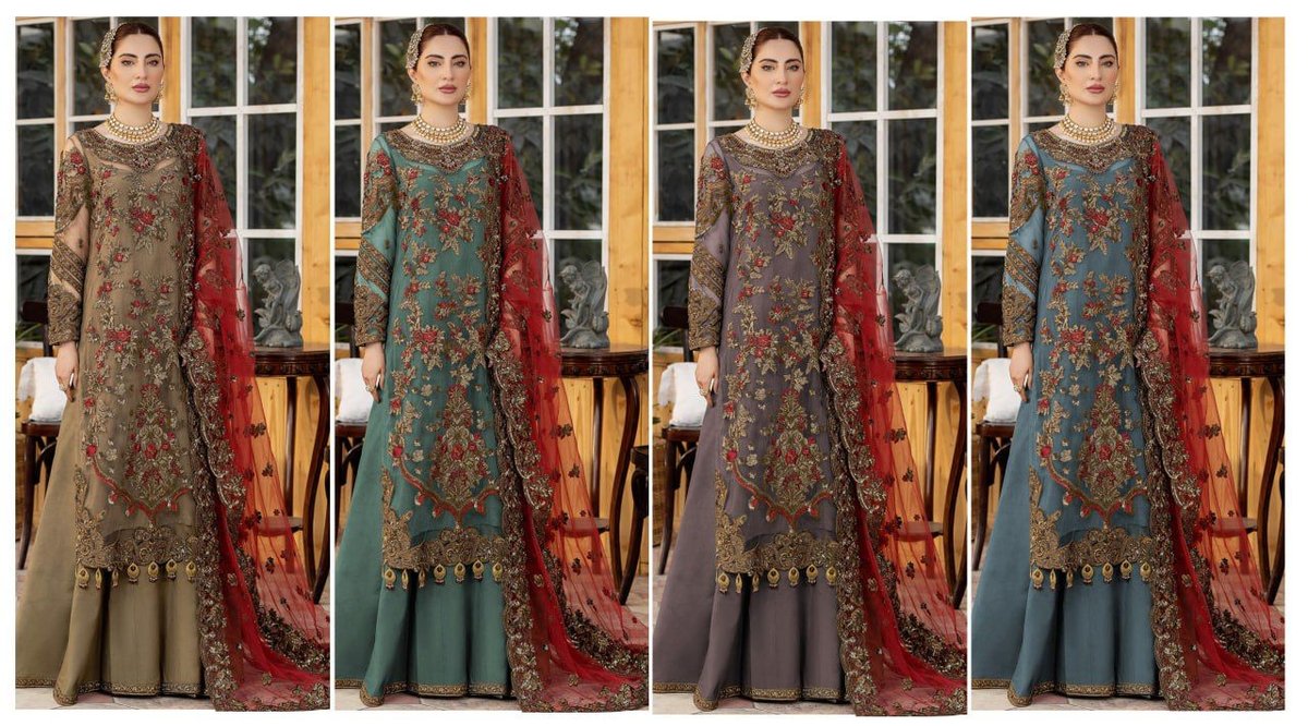 Pakistani Designer Suit KF-151 Colors 9