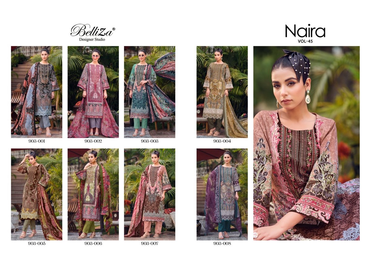 BELLIZA DESIGNER NAIRA VOL-45 903-001 TO 903-008 9