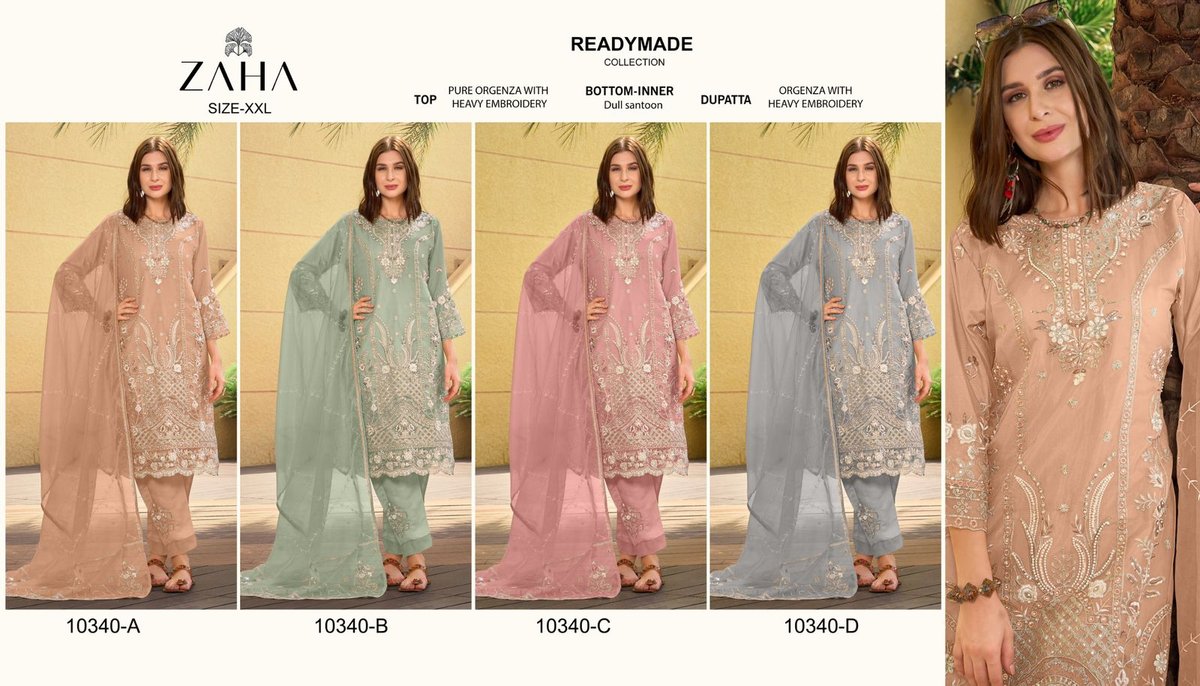 ZAHA READYMADE COLLECTION 10340-A TO 10340-D 5