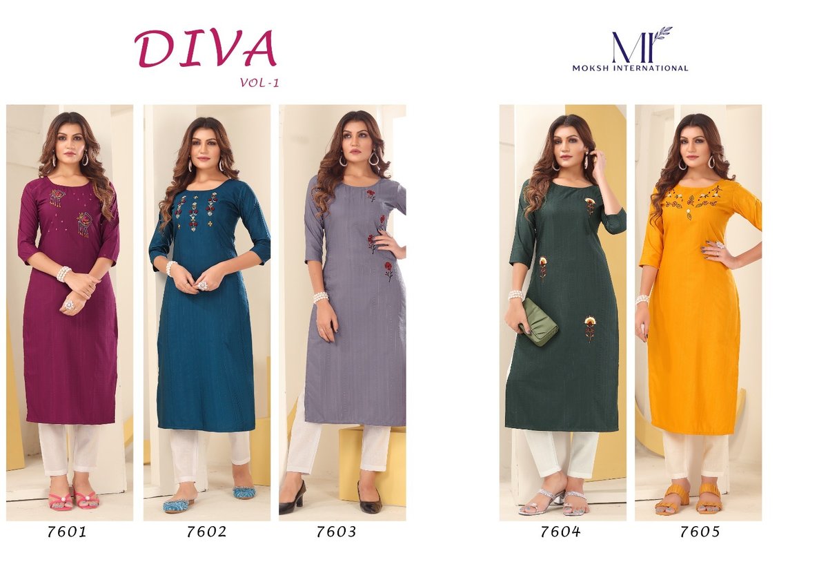 MOKSH DIVA VOL-1 7601 TO 7605 6