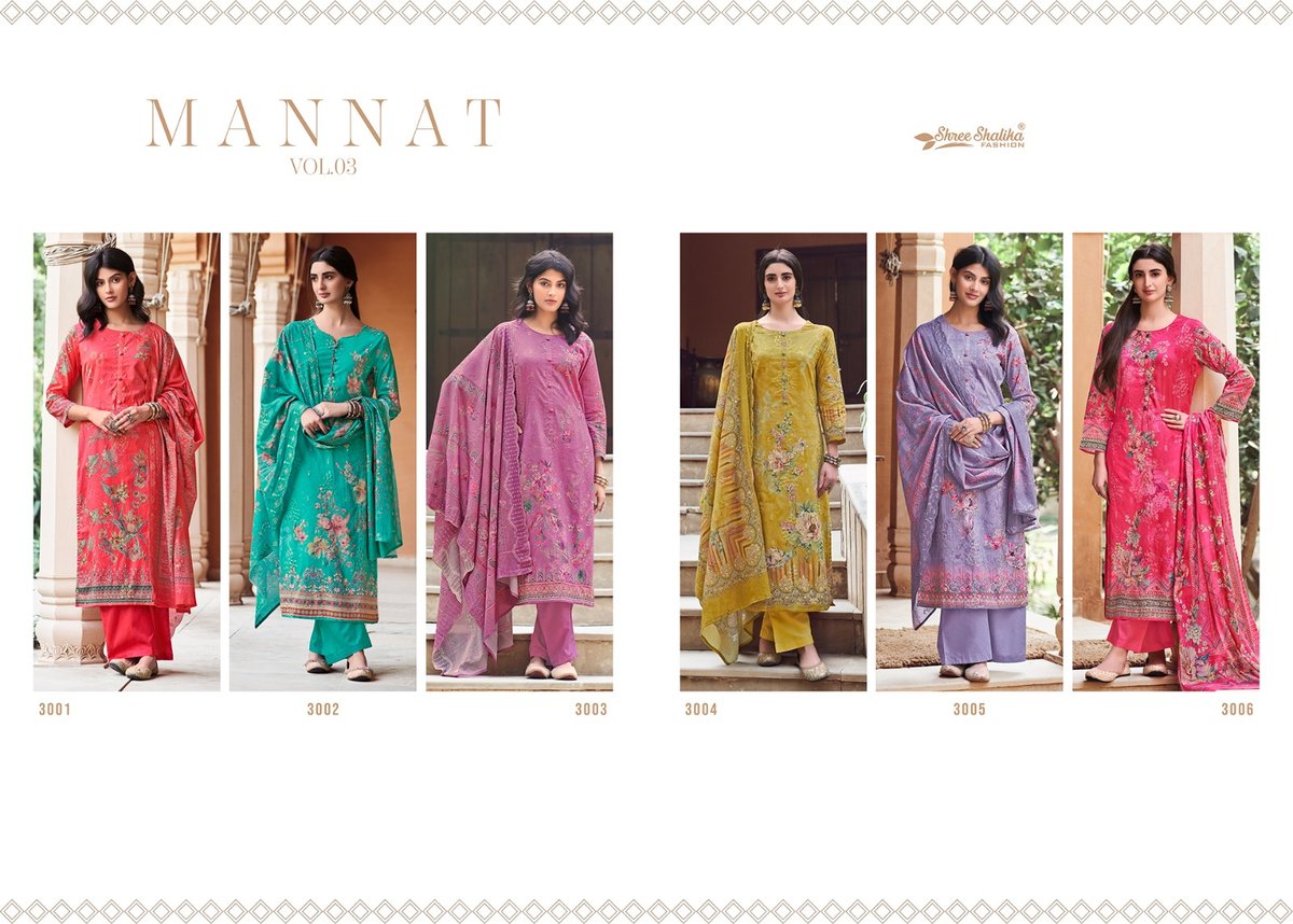 SHREE SHALIKA FASHION MANNAT VOL-03 3001 TO 3006 7