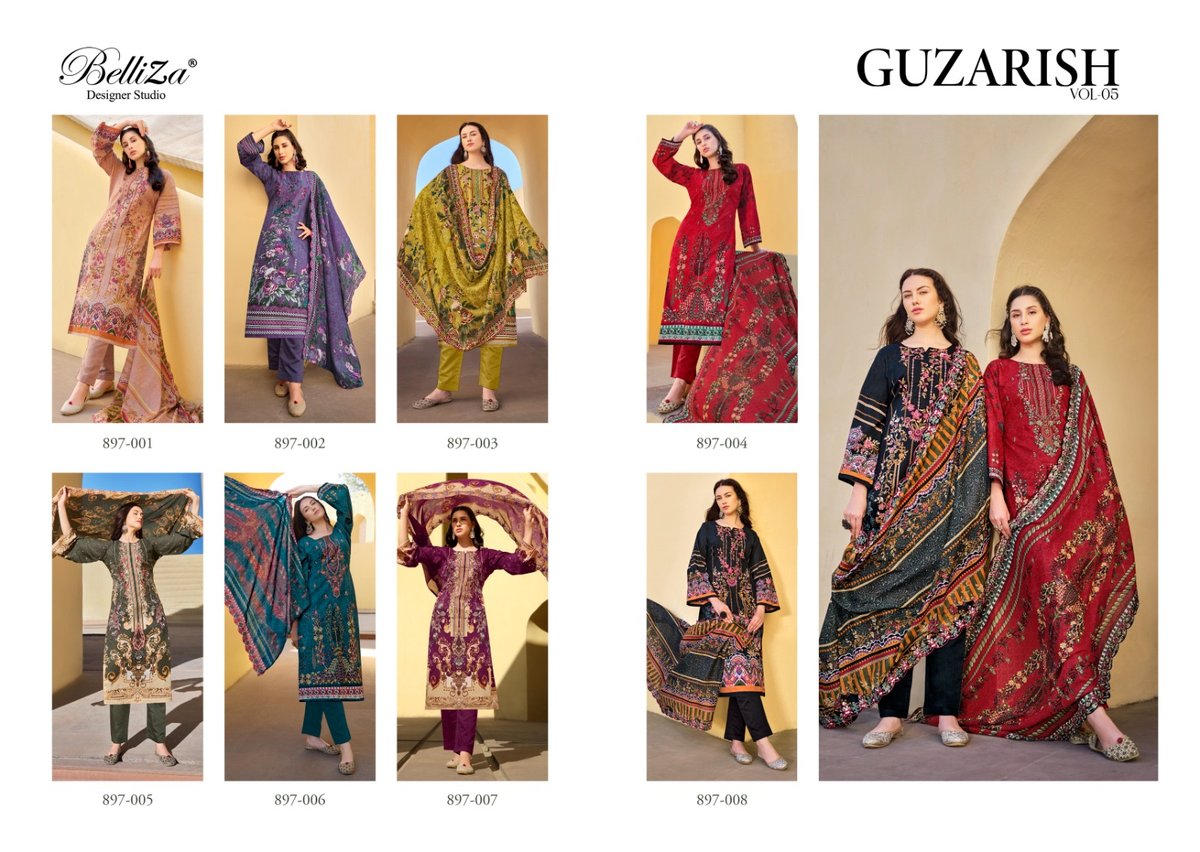 BELLIZA DESIGNER GUZARISH VOL-5 897-001 TO 897-008 9
