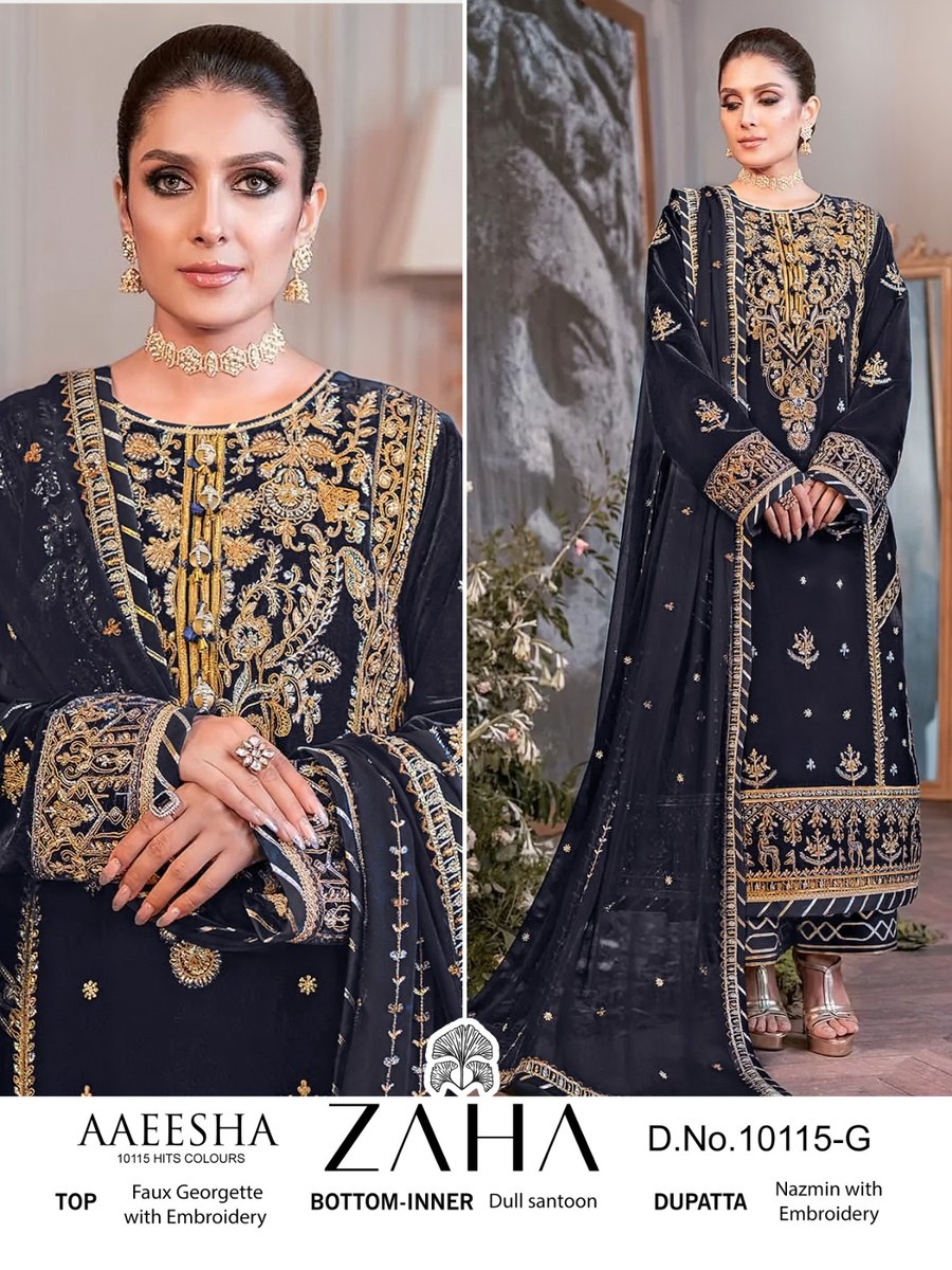 ZAHA AAEESHA 10115-E TO 10115-H 3