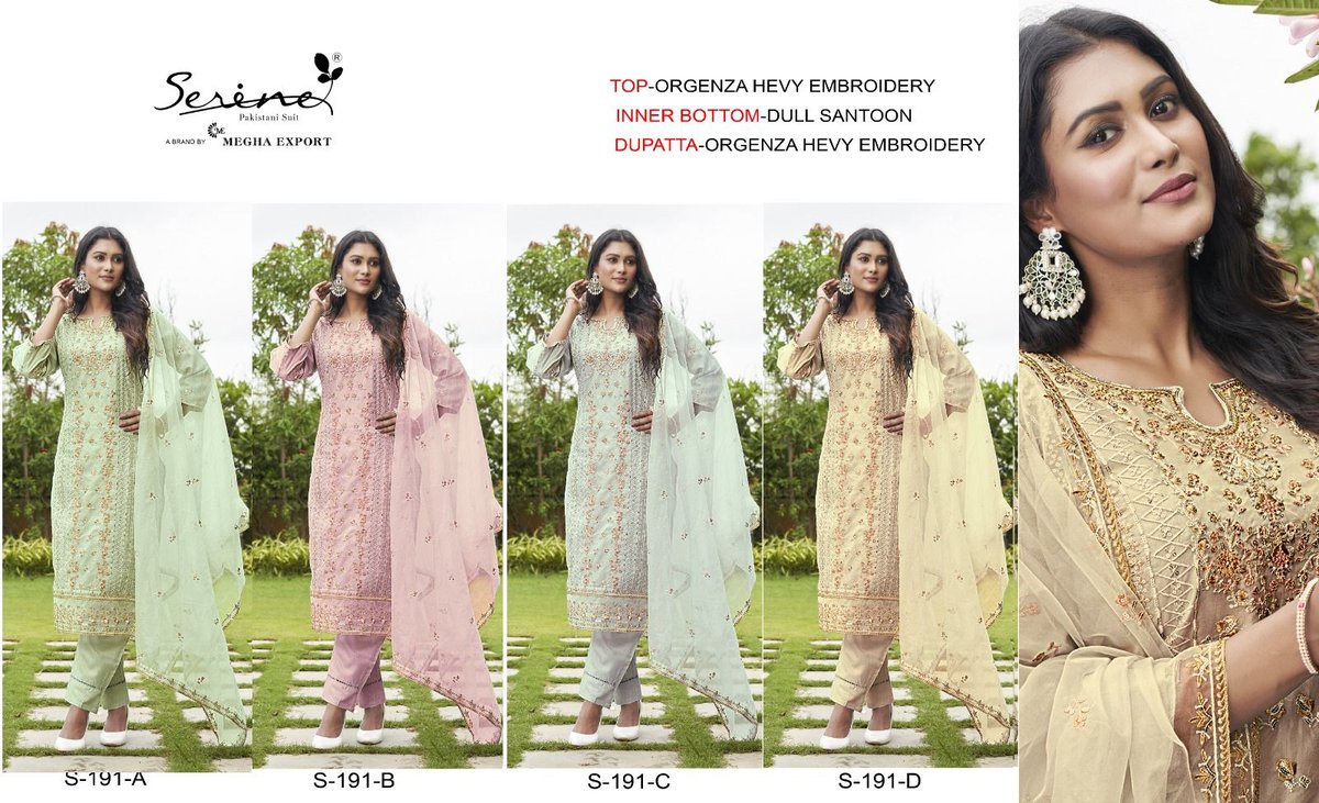 Serine Pakistani Suit S-191 Colors 9