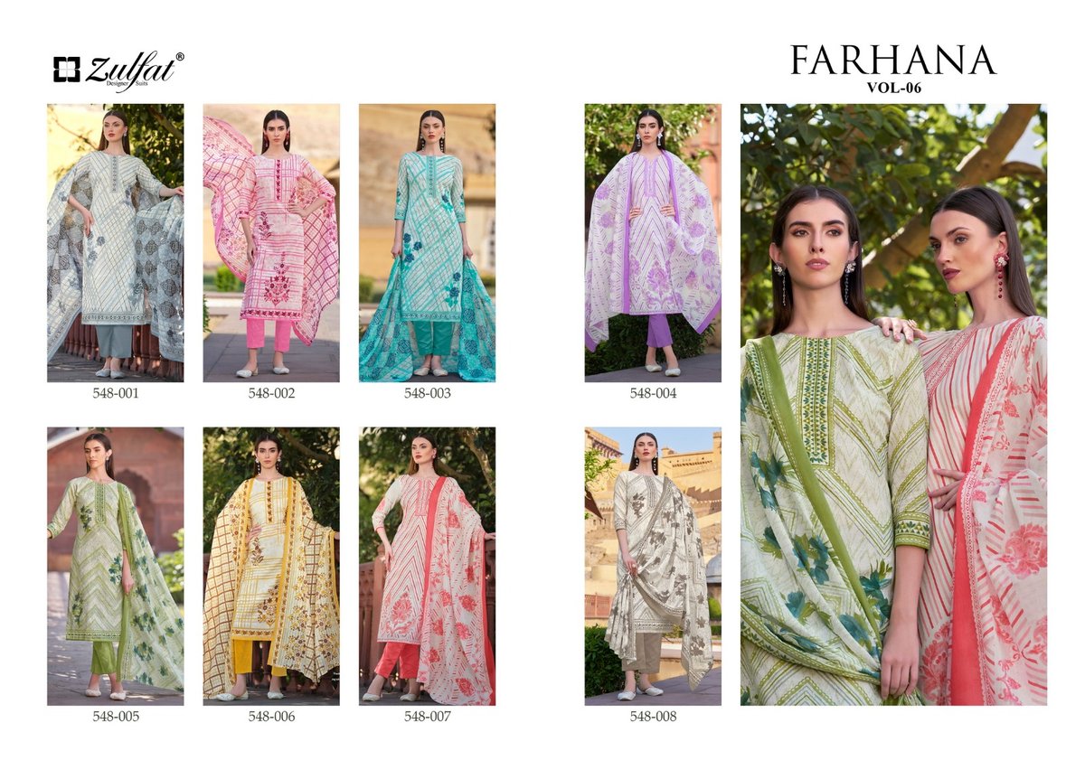 ZULFAT DESIGNER FARHANA VOL-6 548-001 TO 548-008 9
