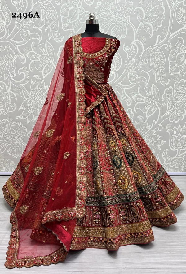 Anjani Art Bridal Lehenga 2496 Colors