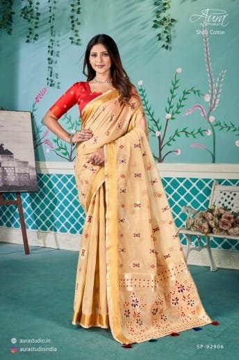 AURA SAREE SHAILI COTTON 92901 TO 92906 6