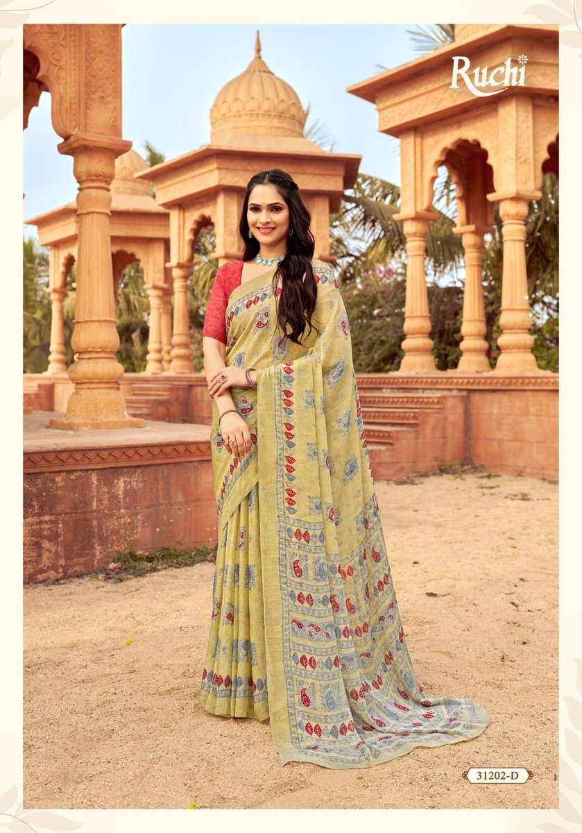RUCHI SAREE STAR CHIFFON 151 31201-A TO 31203-D 8