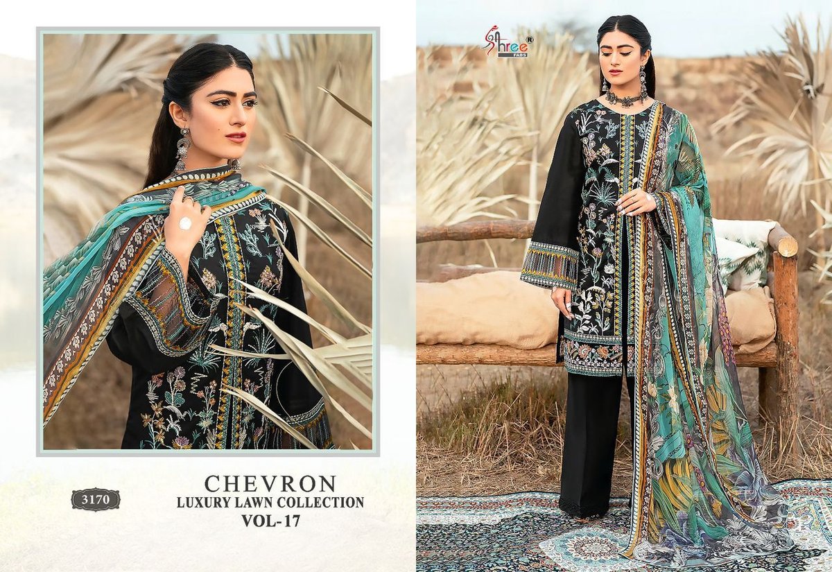 Shree Fab Chevron Luxury Lawn Collection Vol-17 3166-3173 Series 5