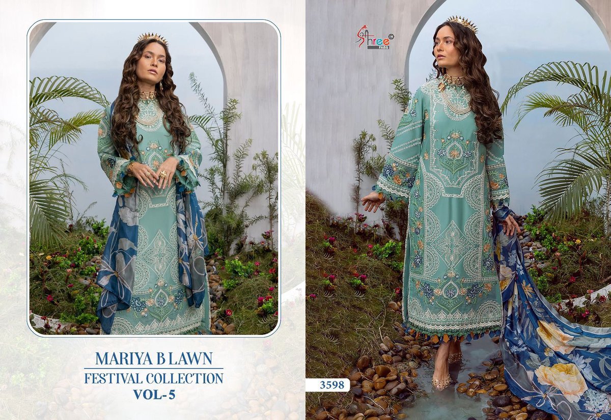 SHREE FABS MARIYA.B LAWN FESTIVAL COLLECTION VOL-5 3597 TO 3600 2
