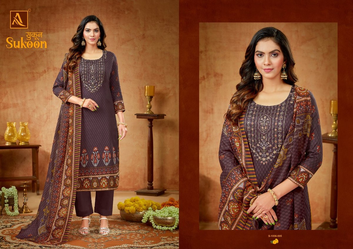 Alok Suit Sukoon 1006-001 to 1006-008 Series 5