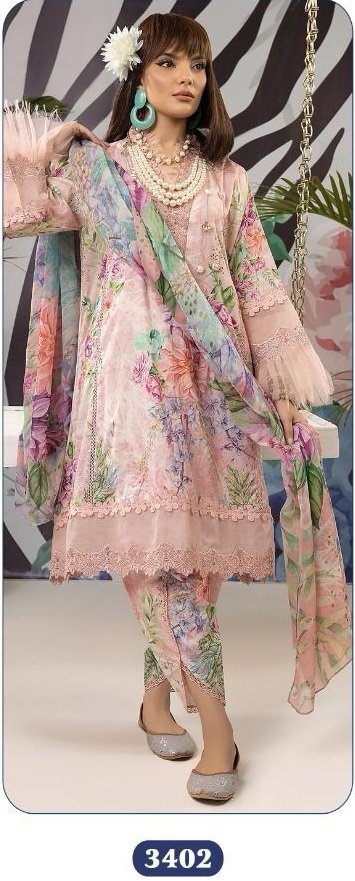 SHREE FAB SANA SAFINAZ MUZLIN COLLECTION VOL-10 3402 TO 3404 1