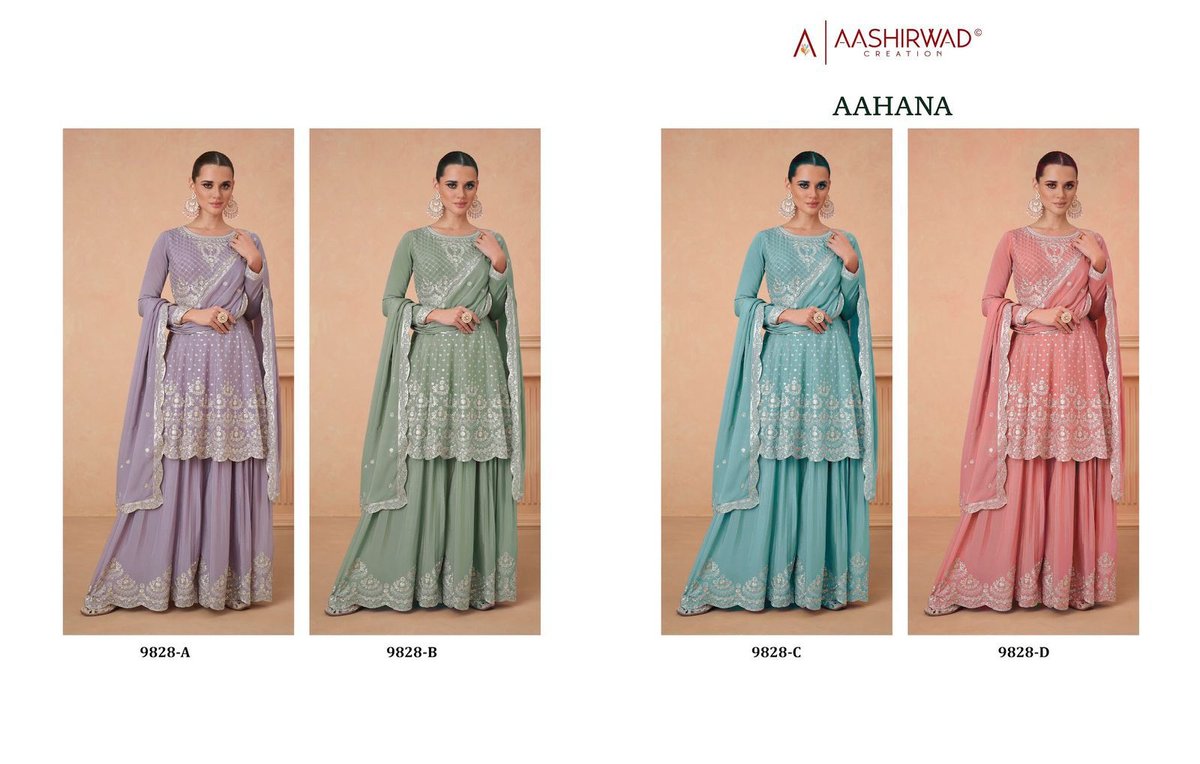 AASHIRWAD CREATION AAHANA 9828-A TO 9828-D 5