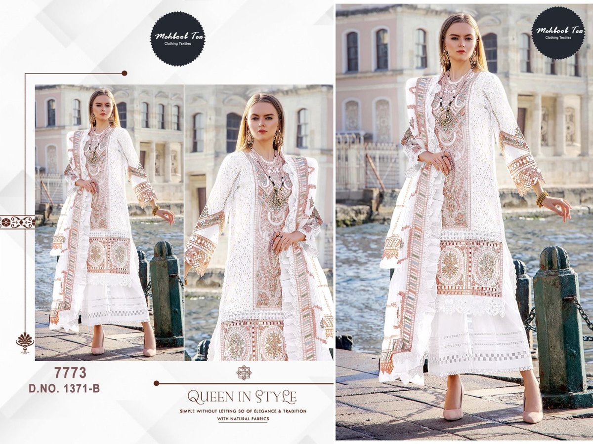 MEHBOOB TEX MARIA B CHIKAN COLLECTION 1371-A TO 1371-B 2
