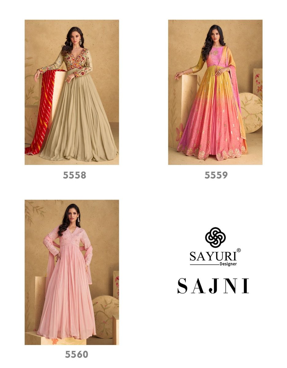 SAYURI DESIGNER SAJNI 5558 TO 5560 4