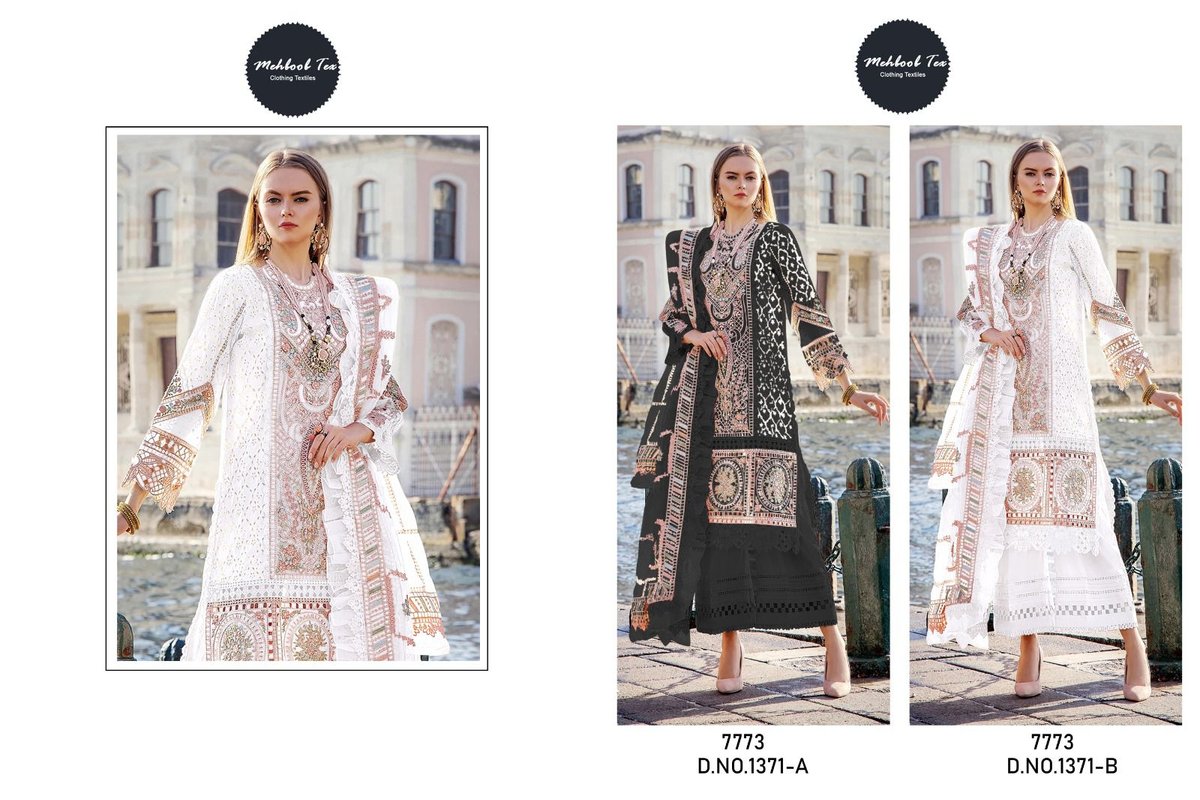 MEHBOOB TEX MARIA B CHIKAN COLLECTION 1371-A TO 1371-B 3