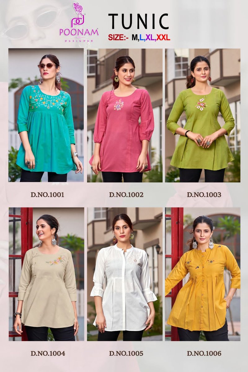 Poonam Designer Tunic 1001-1006 Series 7