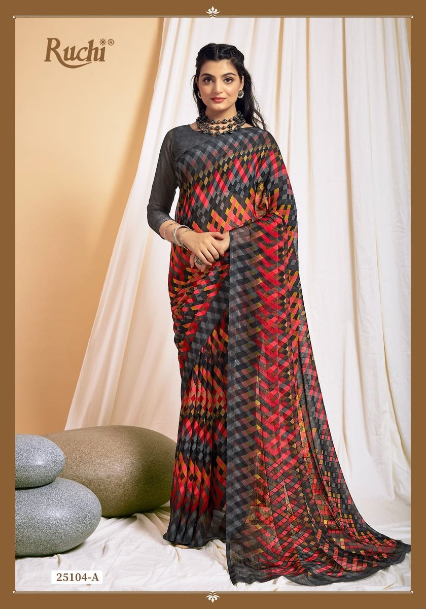 Ruchi Saree Star Chiffon 125nd Edition 25101-25106 Series 7