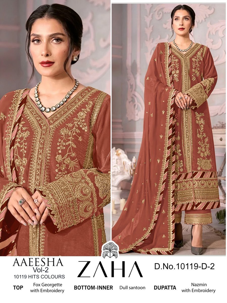 ZAHA AAEESHA VOL-2 10119-D-1 TO 10119-D-4 2