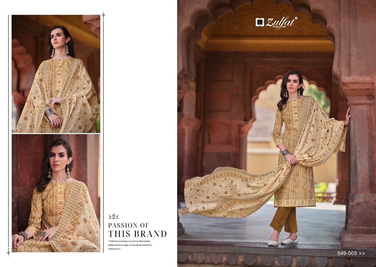 ZULFAT DESIGNER NAZRANA VOL-2 549-001 TO 549-008 5