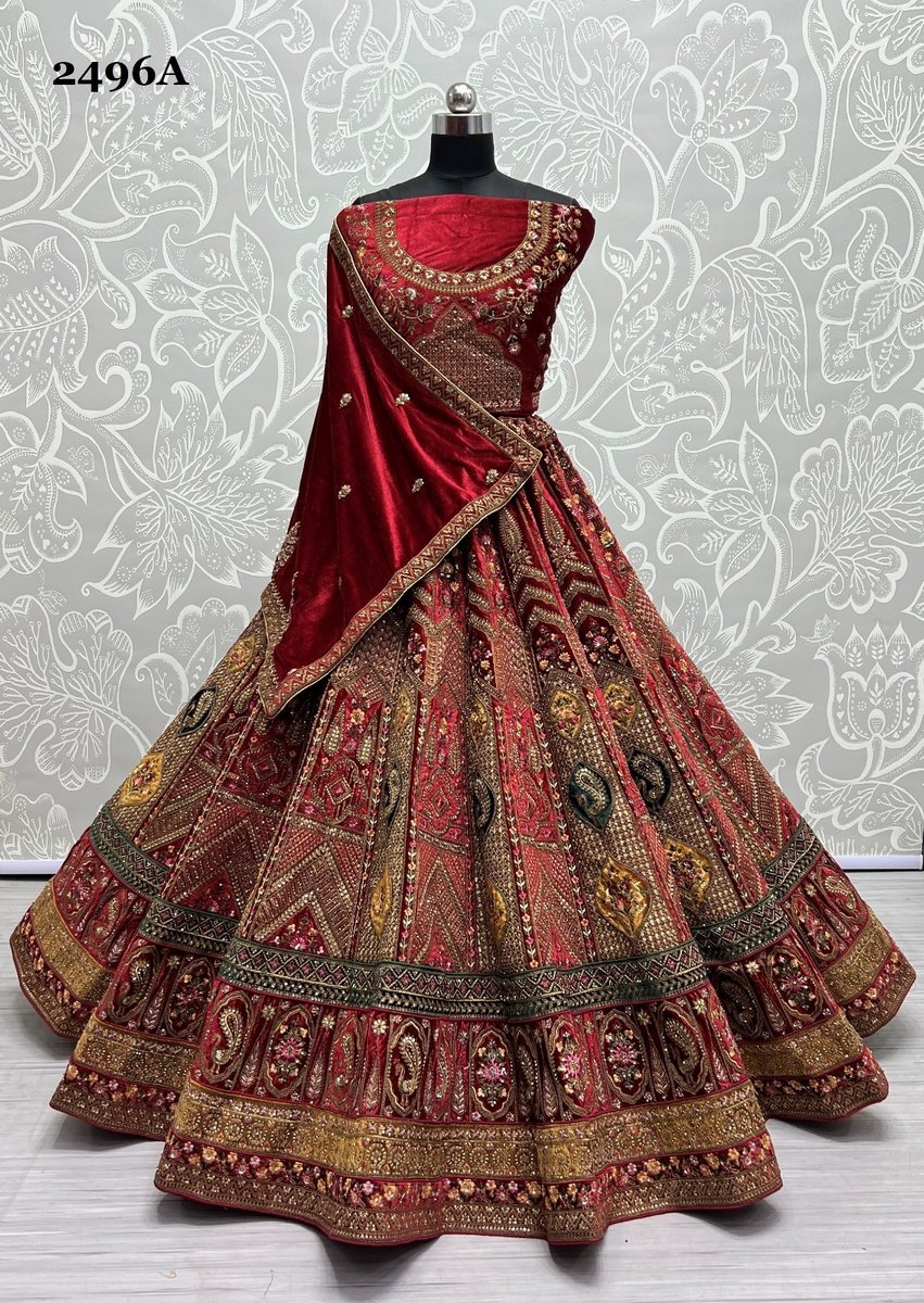Anjani Art Bridal Lehenga 2496 Colors 3