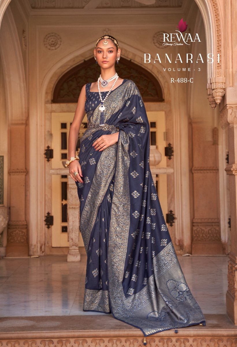 Rewaa Banarasi Vol-3 R-487  to R-489 Colors 8