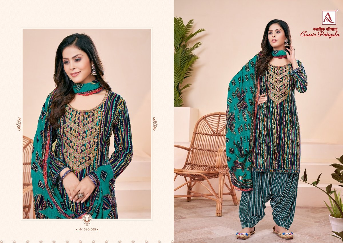 ALOK SUIT CLASSIC PATIYALA H-1320-001 TO H-1320-008 5