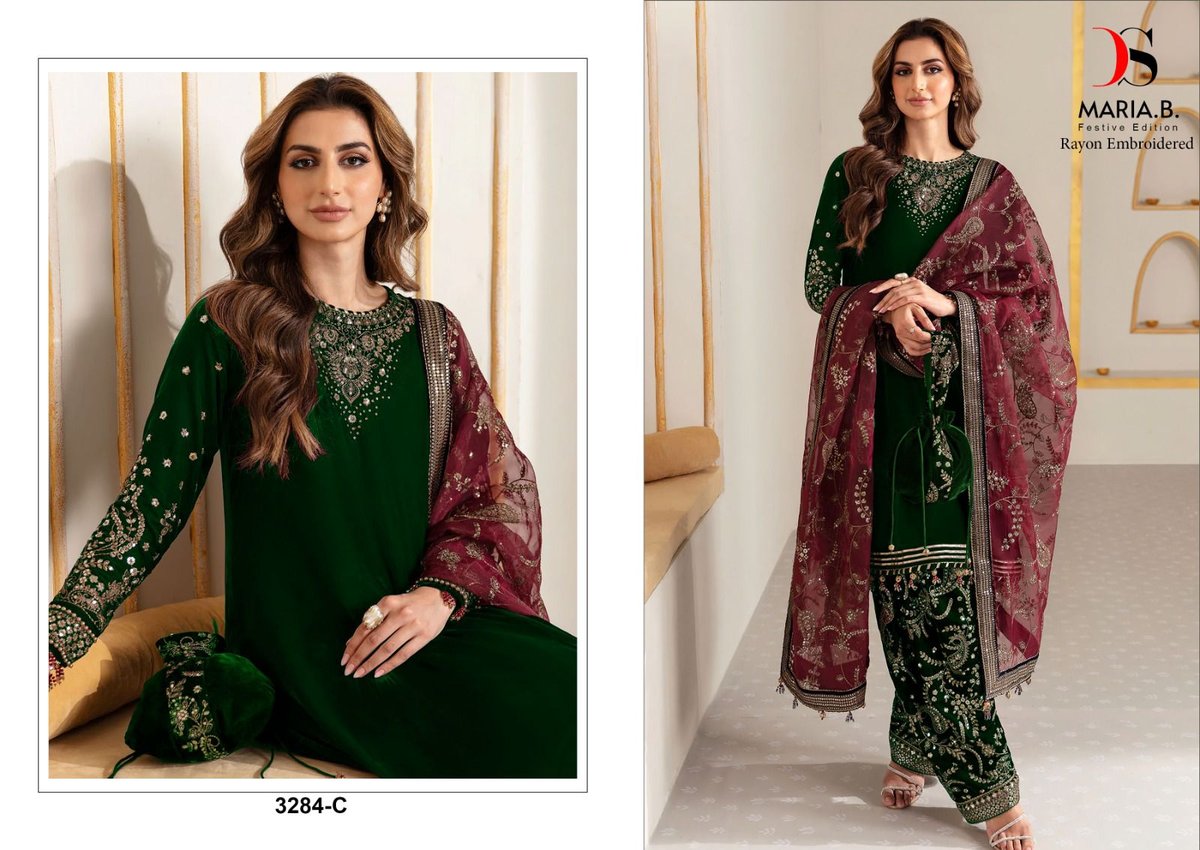 DEEPSY SUITS MARIA B FESTIVE EDITION 3284-A TO 3284-D 3