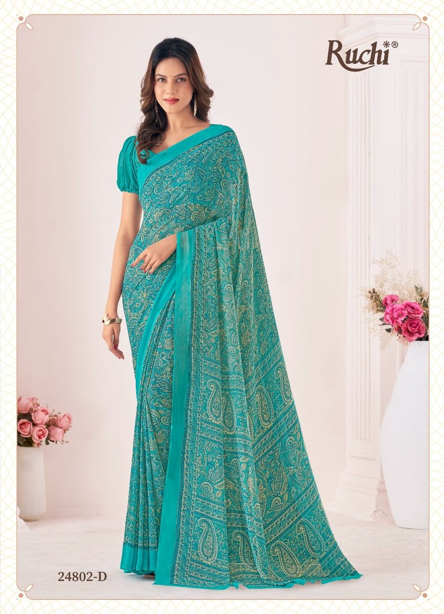 RUCHI RAGAA GEORGETTE VOL-6 24801-A TO 24803-D 8