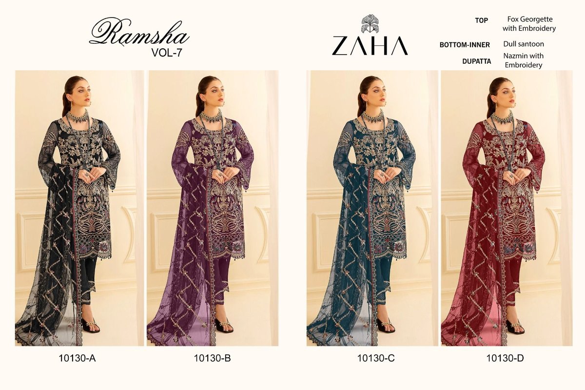 Zaha Ramsha Vol-7 10130 New Colors 9