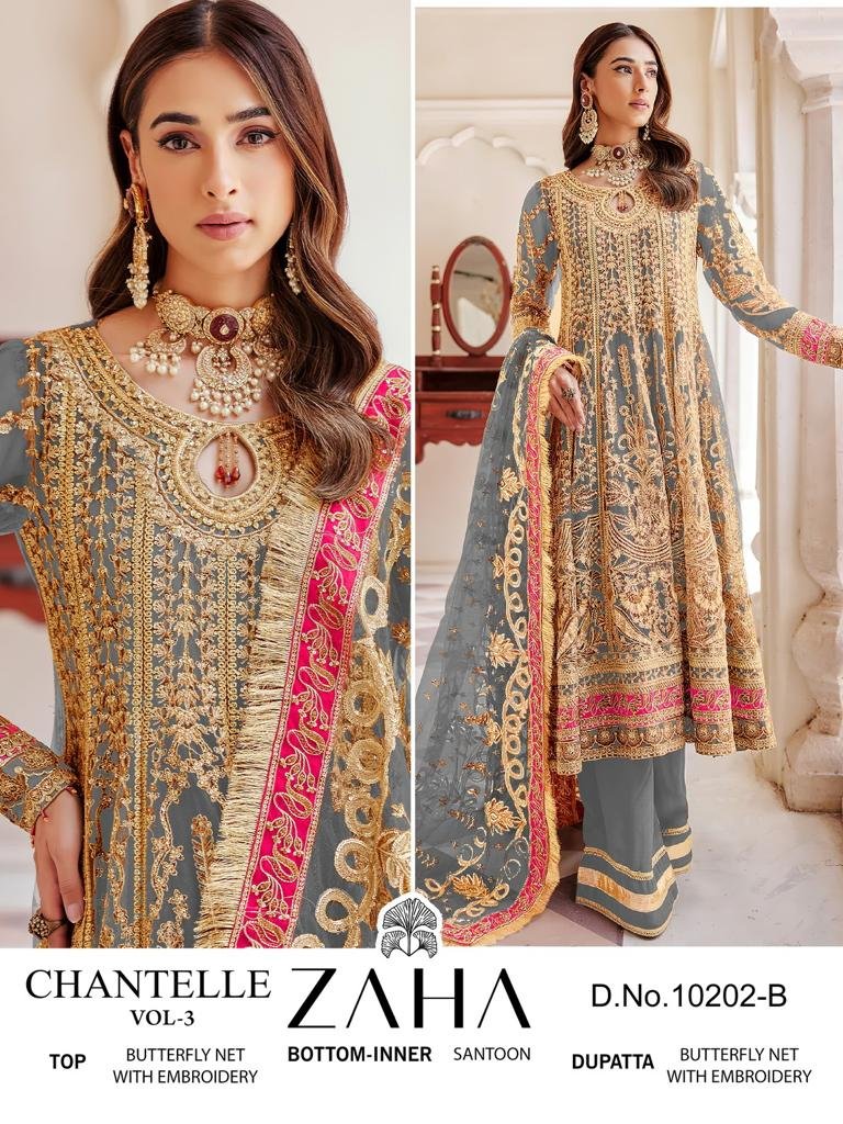 Zaha Chantelle Vol-3 10202 Colors 3