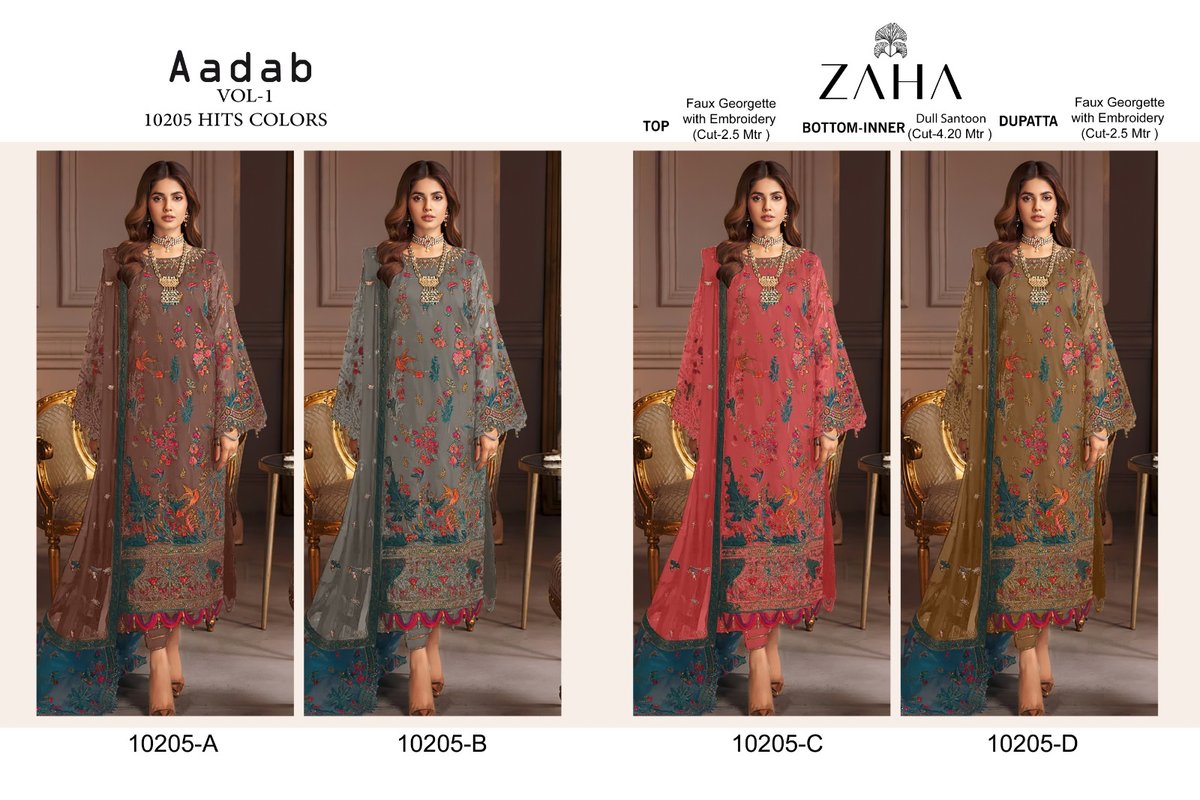 ZAHA AADAB VOL-1 10205-A TO 10205-D 5