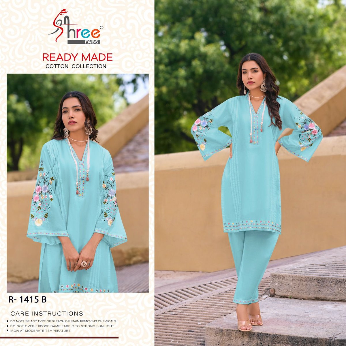 SHREE FAB READY MADE COTTON COLLECTION R-1415-A TO R-1415-D 2