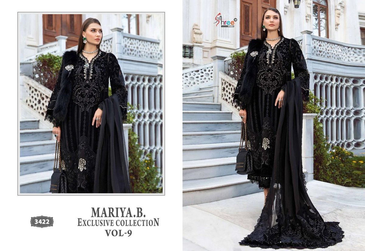 SHREE FAB MARIA B EXCLUSIVE VOL-09 3420 TO 3422 3