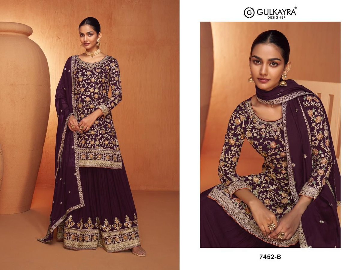 GULKAYRA DESIGNER JHANVI 7452-A TO 7452-D 2