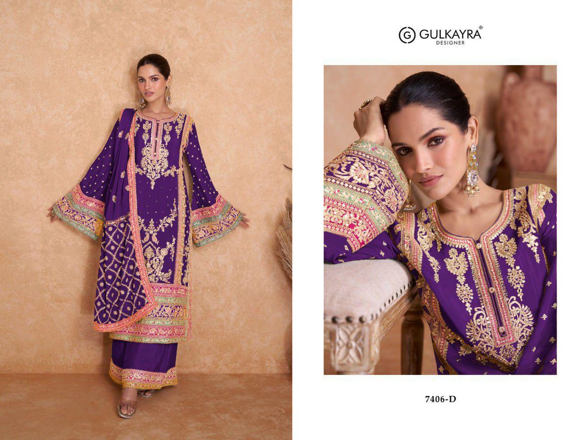 GULKAYRA DESIGNER VEDIKA 7406-A TO 7406-H 4
